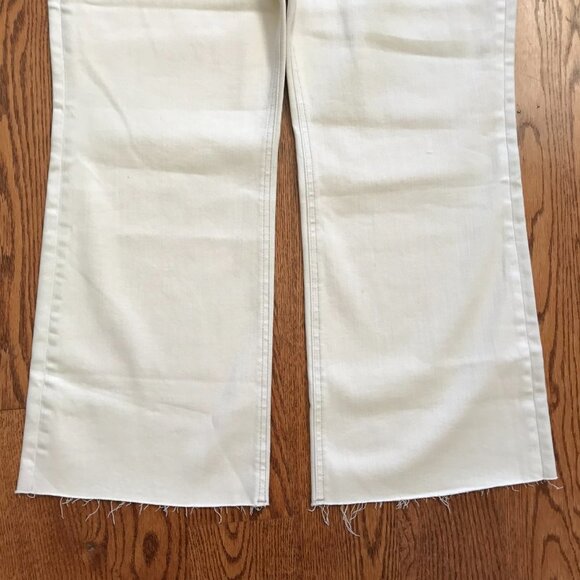NWT Pistola Lennon Jeans Pants Womens 33 Sandstone Cream Raw Hem Crop Boot NEW - Picture 10 of 13
